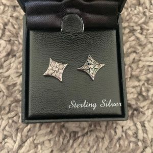 serling silver stud earrings (never worn)